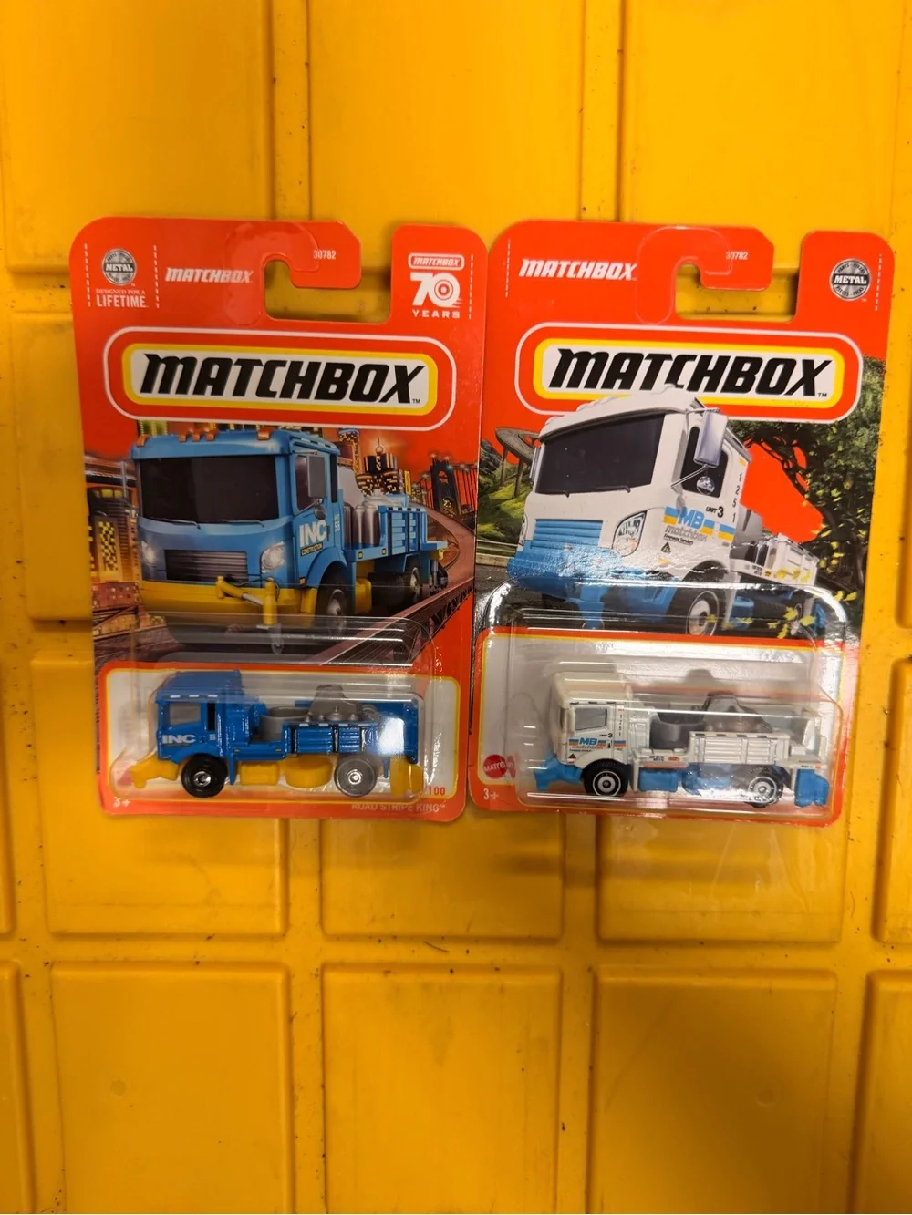 Matchbox Road Service Trucks - Blue, White & Orange